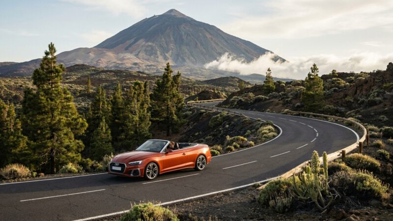 Audi A5 Cabrio Tenerifėje: Vairavimo apžvalga