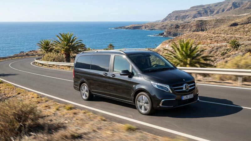Mercedes-Benz V-Class vairavimo apžvalga Tenerifėje